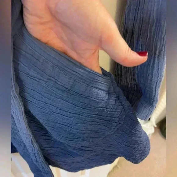 Soft Surroundings gauzy lightweight cover up cardigan PL - Picture 5 of 9